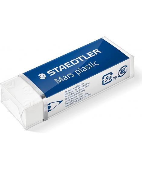 Staedtler Mars Plastic 526 50 Goma de Borrar - Plastico - Alta Precision - Color Blanco