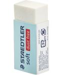 Staedtler Soft 526 S30 Goma de Borrar - Plastico - Maxima Limpieza - Faja Protectora - No Decolora el Papel - Color Blanco