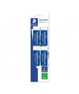 Staedtler Mars Plastic 526 50 Pack de 4 Gomas de Borrar - Plastico - Alta Precision - Color Blanco