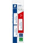 Staedtler Rasoplast 526 Pack de 3 Gomas de Borrar - Borrado de Alta Calidad - Minimos Residuos - Color Blanco