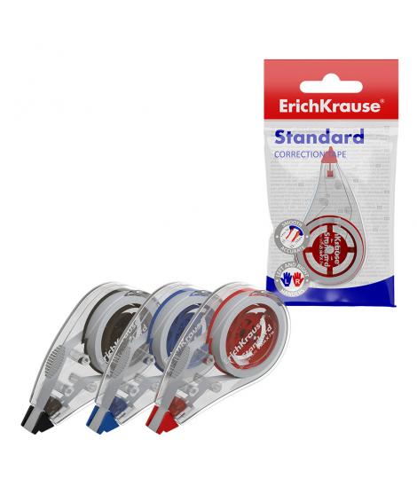 Erichkrause Cinta Correctora Standard - Ideal para Correccion Rapida y Segura - Secado Inmediato - Color Variado