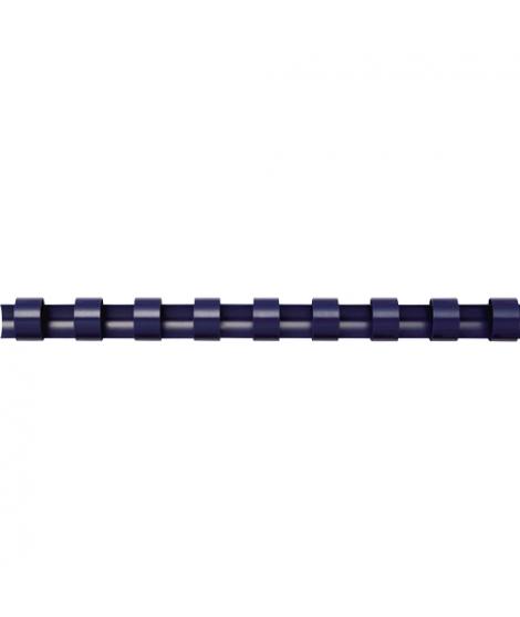 Fellowes Pack de 100 Canutillos de Plastico 12mm - Hasta 80 Hojas - Facil de Utilizar y Flexible - Alta Calidad - Color Azul