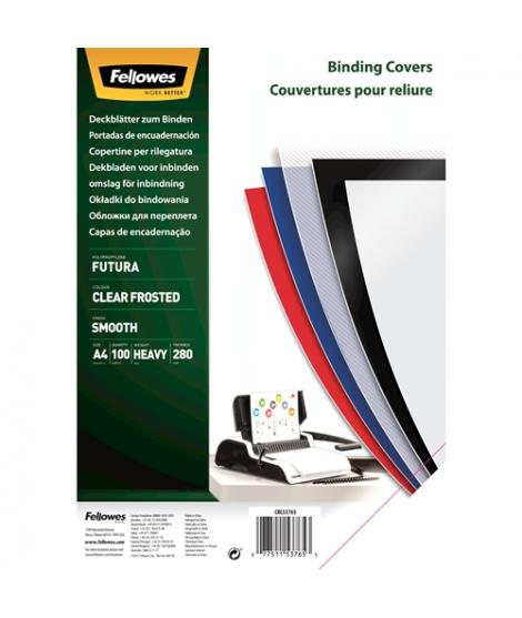 Fellowes Pack de 100 Portadas de Polipropileno A4 - 300 Micras - Muy Resistentes - Transparente