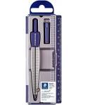 Staedtler Noris 550 Compas Escolar de Precision - Obtusangulo y Aguja Roma a Prueba de Lesiones - Diametro Maximo 300mm