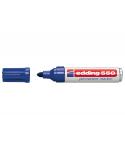 Edding 550 Rotulador Permanente - Punta Redonda - Trazo entre 3 y 4 mm. - Recargable - Secado Rapido - Color Azul