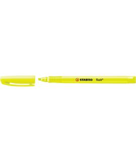 Stabilo Flash Marcador Fluorescente - Tamaño Bolsillo - Trazo de 1 y 3.5mm - Tinta con Base de Agua - Color Amarillo