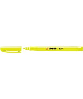 Stabilo Flash Marcador Fluorescente - Tamaño Bolsillo - Trazo de 1 y 3.5mm - Tinta con Base de Agua - Color Amarillo