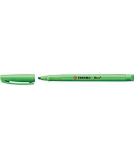 Stabilo Flash Marcador Fluorescente - Tamaño Bolsillo - Trazo de 1 y 3.5mm - Tinta con Base de Agua - Color Verde
