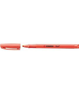 Stabilo Flash Marcador Fluorescente - Tamaño Bolsillo - Trazo de 1 y 3.5mm - Tinta con Base de Agua - Color Rojo