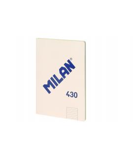 Milan Libreta Encolada Formato A4 Pautado 7mm - 48 Hojas de 95 gr/m2 - Microperforado - Tapa Blanda - Color Beige