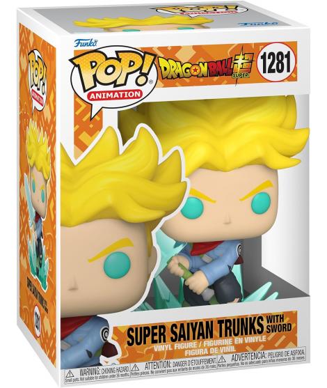 Funko Pop Animacion Dragon Ball Super Saiyan Trunks con Espada - Figura de Vinilo - Altura 9.5cm aprox.