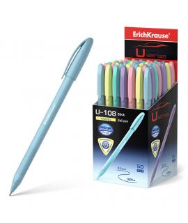Erichkrause Boligrafo U-108 Pastel Stick 1.0 - Ultra Glide Technology - Tinta Azul