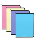 Erichkrause Matt Pastel Pack de 4 Carpetas con Cremallera A4 - Para Organizar y Transportar Documentos - Colores Pastel Surtidos