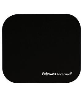 Fellowes Alfombrilla para Raton con Microban - Proteccion Antibacteriana - Base de Goma - 23.2x19.9cm - Color Negro