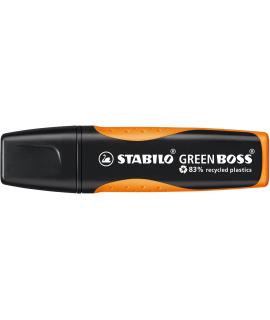 Stabilo Green Boss Marcador Fluorescente - Fabricado con un 83% de Plastico Reciclado - Trazo entre 2 y 5mm - Recargable - Color