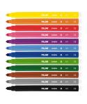 Milan Pack de 12 Rotuladores - Punta Conica 5mm - Tinta al Agua - Lavable - Colores Surtidos