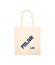Milan Serie 1918 Tote Bag Bolsa de Tela - Tamaño 50x38x41cm - Asa Larga 27cm - Tejido 'ripstop' - Color Beige
