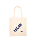 Milan Serie 1918 Tote Bag Bolsa de Tela - Tamaño 50x38x41cm - Asa Larga 27cm - Tejido 'ripstop' - Color Beige
