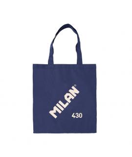 Milan Serie 1918 Tote Bag Bolsa de Tela - Tamaño 50x38x41cm - Asa Larga 27cm - Tejido 'ripstop' - Color Azul Oscuro