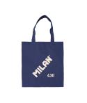 Milan Serie 1918 Tote Bag Bolsa de Tela - Tamaño 50x38x41cm - Asa Larga 27cm - Tejido 'ripstop' - Color Azul Oscuro
