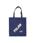 Milan Serie 1918 Tote Bag Bolsa de Tela - Tamaño  50x38x41cm - Asa Larga 27cm - Tejido 'ripstop' - Color Azul Oscuro