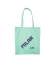 Milan Serie 1918 Tote Bag Bolsa de Tela - Tamaño  50x38x41cm - Asa Larga 27cm - Tejido 'ripstop' - Color Verde