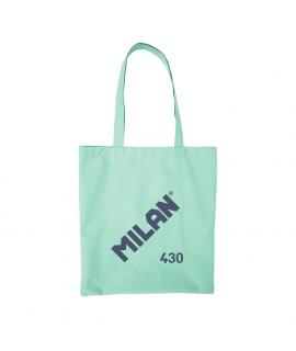 Milan Serie 1918 Tote Bag Bolsa de Tela - Tamaño 50x38x41cm - Asa Larga 27cm - Tejido 'ripstop' - Color Verde