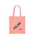 Milan Serie 1918 Tote Bag Bolsa de Tela - Tamaño 50x38x41cm - Asa Larga 27cm - Tejido 'ripstop' - Color Rosa