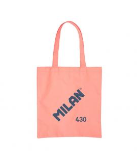Milan Serie 1918 Tote Bag Bolsa de Tela - Tamaño 50x38x41cm - Asa Larga 27cm - Tejido 'ripstop' - Color Rosa