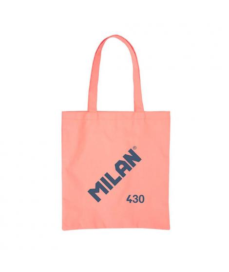 Milan Serie 1918 Tote Bag Bolsa de Tela - Tamaño  50x38x41cm - Asa Larga 27cm - Tejido 'ripstop' - Color Rosa