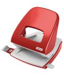 Petrus 62 WOW Taladro Metalico - Hasta 30 Hojas - Marcas de Formato - Facil Vaciado - Punzones 5.5mm - Color Rojo