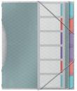 Esselte Colour'Breeze Clasificador con 6 Pestañas Multicolor - Para Formato A4 - 3 Solapas en la Contraportada - Polpropileno en
