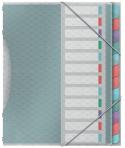 Esselte Colour'Breeze Clasificador con 12 Pestañas Multicolor - Para Formato A4 - 3 Solapas en la Contraportada - Polpropileno e