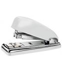 Petrus 226 WOW Grapadora Metalica + Caja de 200 Grapas - Hasta 30 Hojas - Grapado Cerrado, Abierto y Clavado - Color Blanco Meta