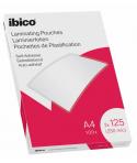 Ibico Caja de 100 Laminas de Plastificar Autoadhesivas A4 125 Micras - Acabado Cristalino de Alto Brillo - Plastifica Papel, Fot