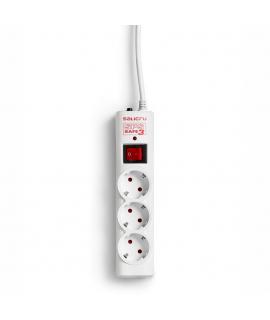 Salicru Regleta SPS SAFE 3 Protectores Electricos Activos de Ultima Generacion - 3 Tomas Schuko - Color Blanco