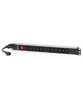 Salicru Regleta SPS PDU Unidad de Distribucion de Energia - 12 Tomas IEC C13 - Color Negro