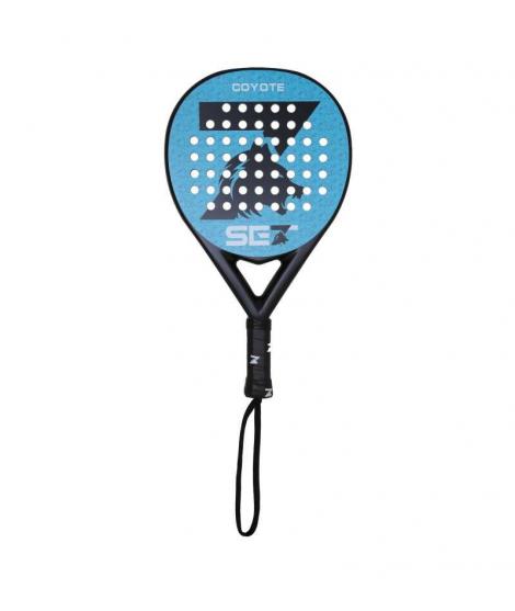 Set Coyote Pala de Padel - Forma Redonda - Marco y Cara 100% Fibra de Vidrio - Nucleo Goma Black Eva XtraSoft