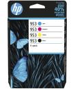 HP 953 Pack de 4 Cartuchos de Tinta Originales - 6ZC69AE