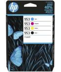 HP 953 Pack de 4 Cartuchos de Tinta Originales - 6ZC69AE