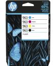 HP 963 Pack de 4 Cartuchos de Tinta Originales - 6ZC70AE