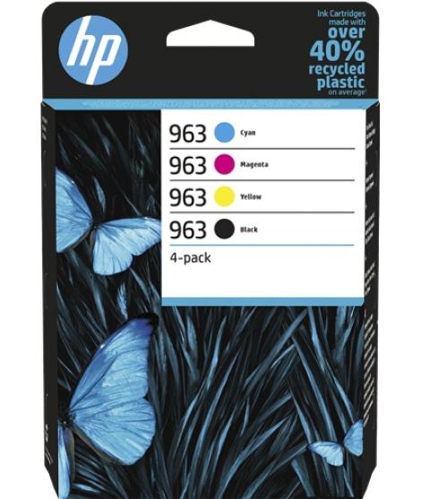 HP 963 Pack de 4 Cartuchos de Tinta Originales - 6ZC70AE