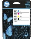 HP 912 Pack de 4 Cartuchos de Tinta Originales - 6ZC74AE