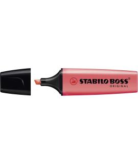 Stabilo Boss 70 Pastel Marcador Fluorescente - Trazo entre 2 y 5mm - Recargable - Tinta con Base de Agua - Color Rojo Coral Melo