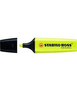 Stabilo Boss 70 Rotulador Marcador Fluorescente - Trazo entre 2 y 5mm - Recargable - Tinta con Base de Agua - Color Amarillo Flu