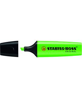 Stabilo Boss 70 Rotulador Marcador Fluorescente - Trazo entre 2 y 5mm - Recargable - Tinta con Base de Agua - Color Verde Fluore