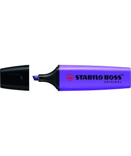 Stabilo Boss 70 Rotulador Marcador Fluorescente - Trazo entre 2 y 5mm - Recargable - Tinta con Base de Agua - Color Violeta Fluo