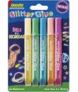 Imedio Glitter Glue "Brilla en la Oscuridad" Pack de 5 Tubos de Pegamento con Brillantina 10ml - Brilla en la Oscuridad - Para D
