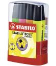 Stabilo Boss 70 Parade Set de Escritorio con 4 Marcadores Fluorescentes - Trazo entre 2 y 5mm - Recargable - Tinta con Base de A