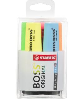 Stabilo Boss 70 Pack de 6 Marcadores Fluorescentes - Trazo entre 2 y 5mm - Recargable - Tinta con Base de Agua - Colores